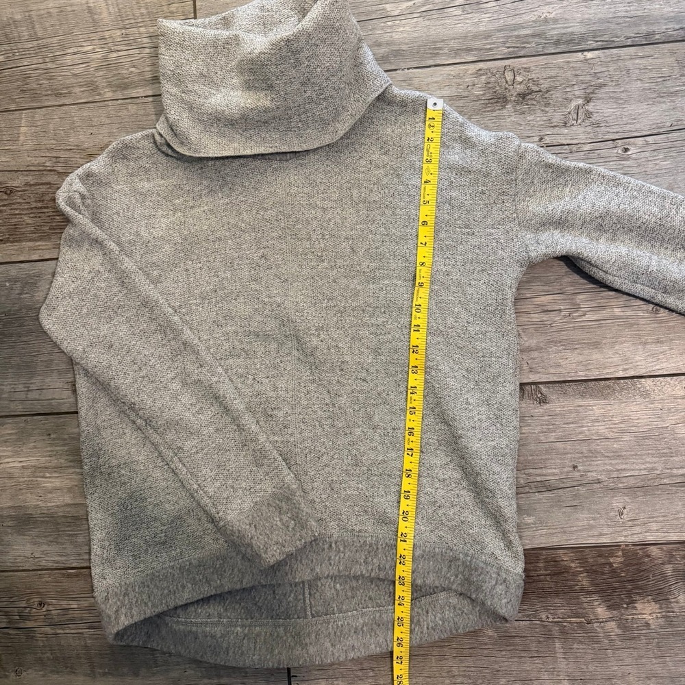Abercrombie Fitch Womens Gray Marled Knit Cowl Neck Pullover Sweater Top Size L - Picture 8 of 9